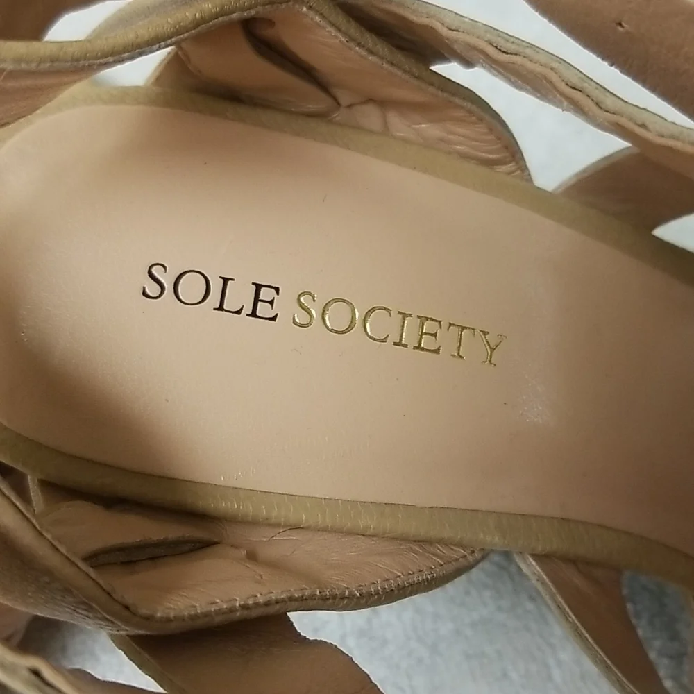 Genuine Leather Wedge Sandals